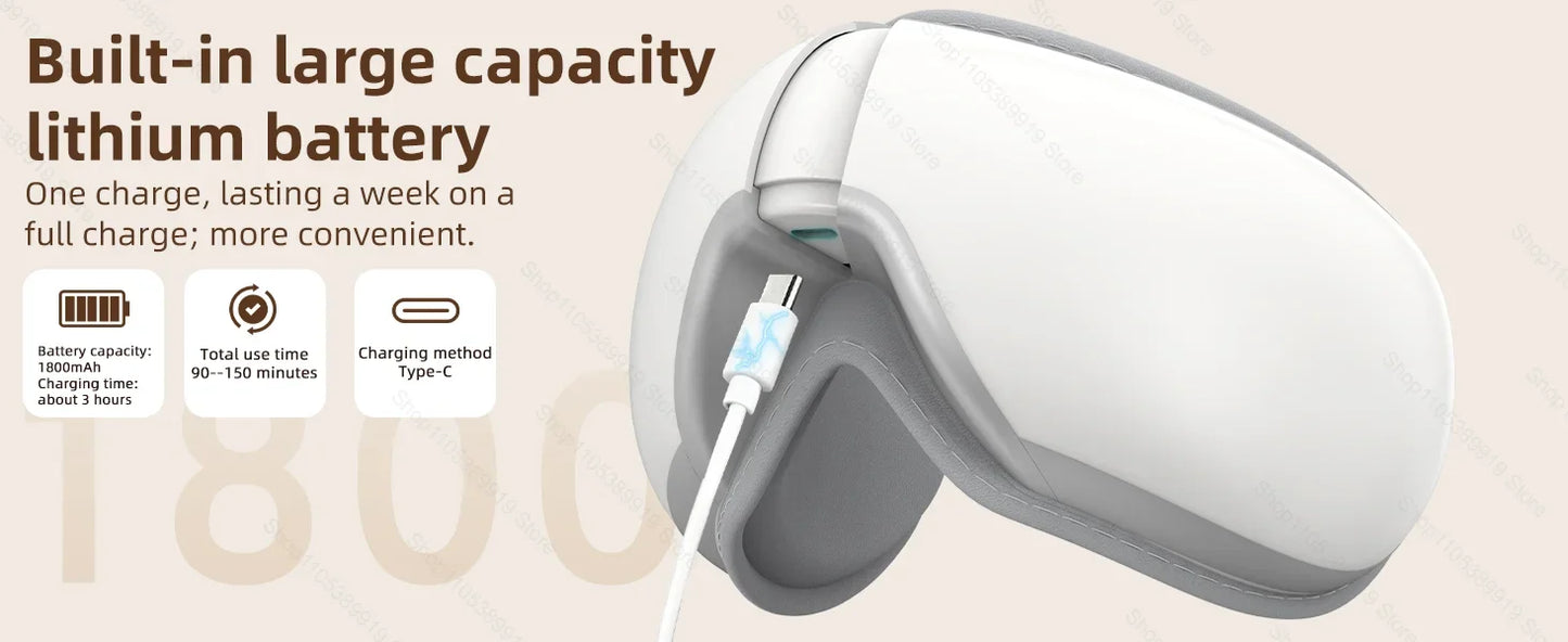Eye Massager with Heat and Vibration Features