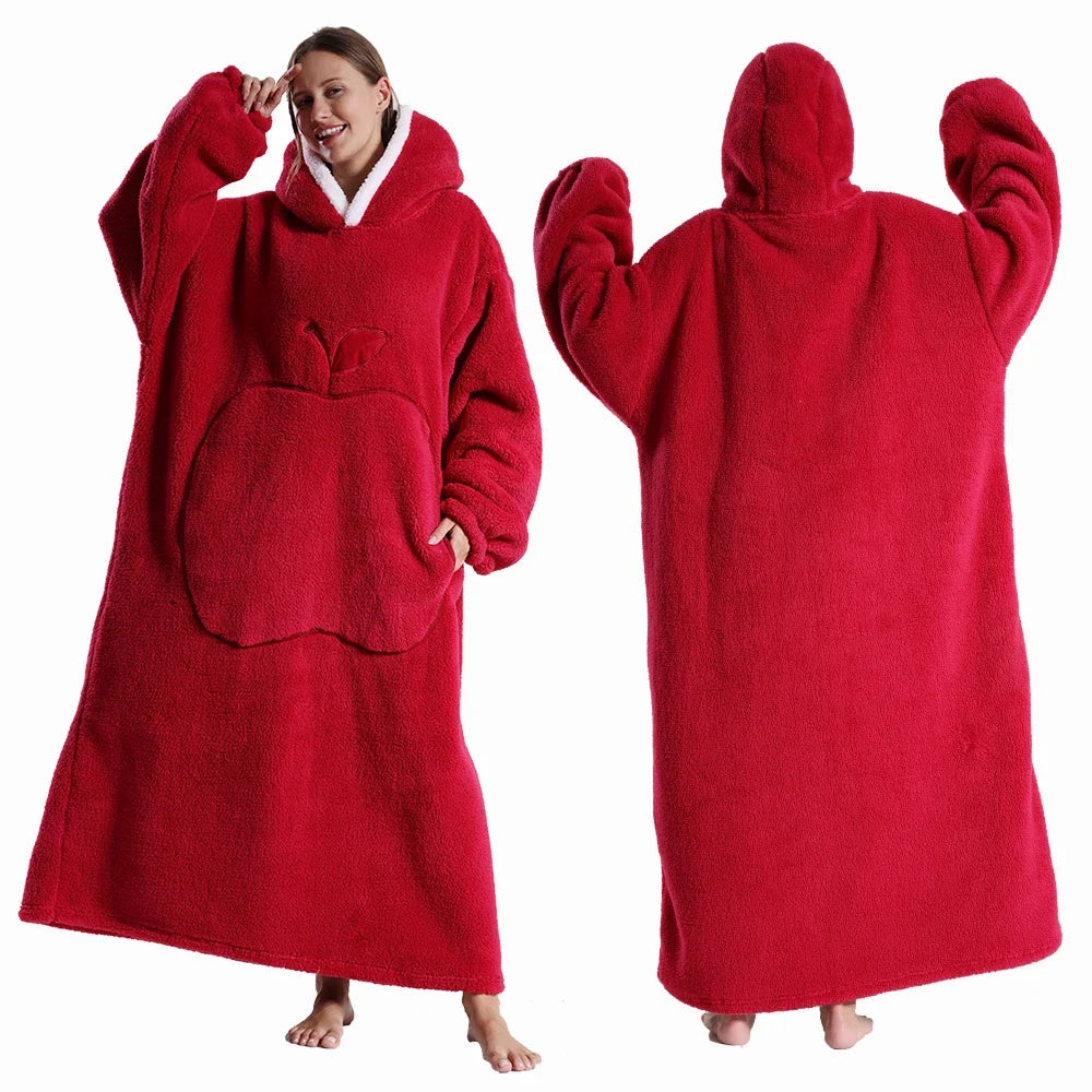 Extended Length Wearable Throw Blanket