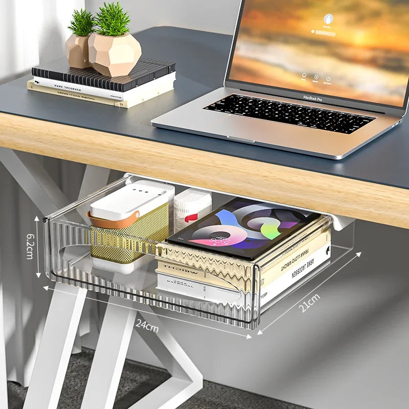 Retractable Under-Shelf Organizer for Hidden Storage