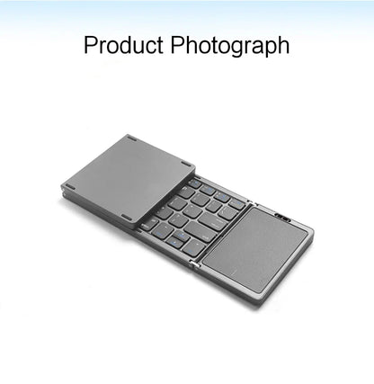 Compact Bluetooth Keyboard with Touchpad – Foldable Design