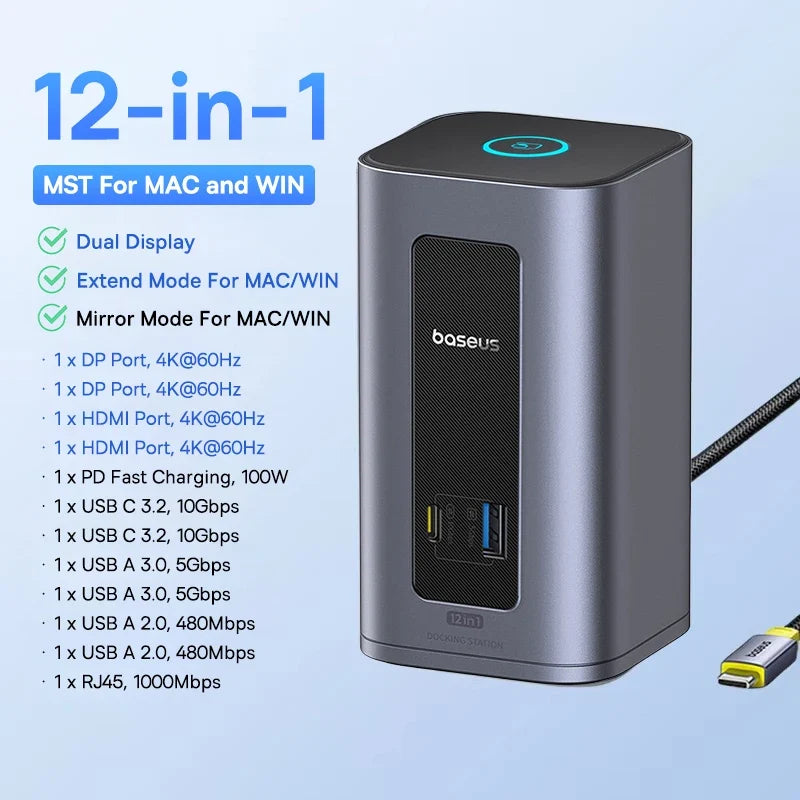 11-in-1 Multi-Port Docking Station