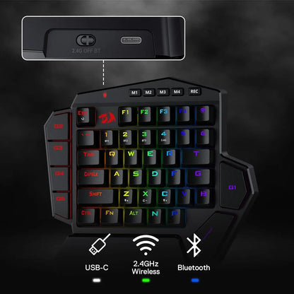 One-Handed Gaming Keyboard K585 PRO in Red Color
