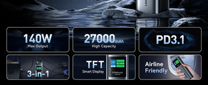 27000mAh Portable Battery Pack for Charging Devices