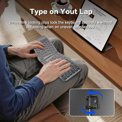 Bluetooth Keyboard - Foldable and Ergonomic Design