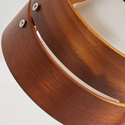 Adjustable Clip-On Desk Spotlight Lamp in Wood and Metal