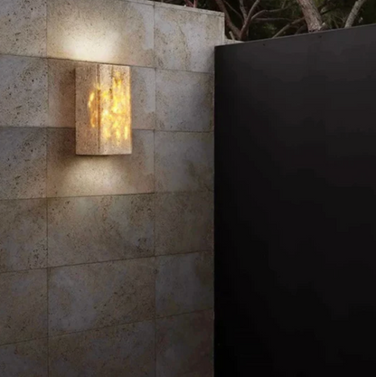 Elegant Stone Wall Light - Unique Natural Accent Fixture