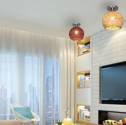 Stylish Ceiling Light Fixture with Open Sphere Design