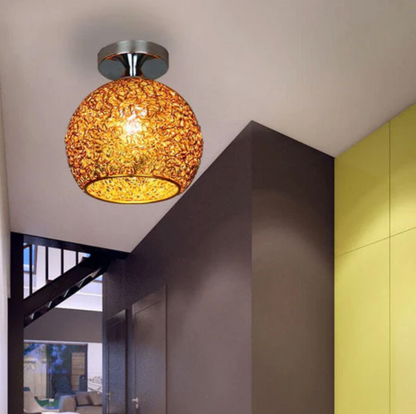 Stylish Ceiling Light Fixture with Open Sphere Design