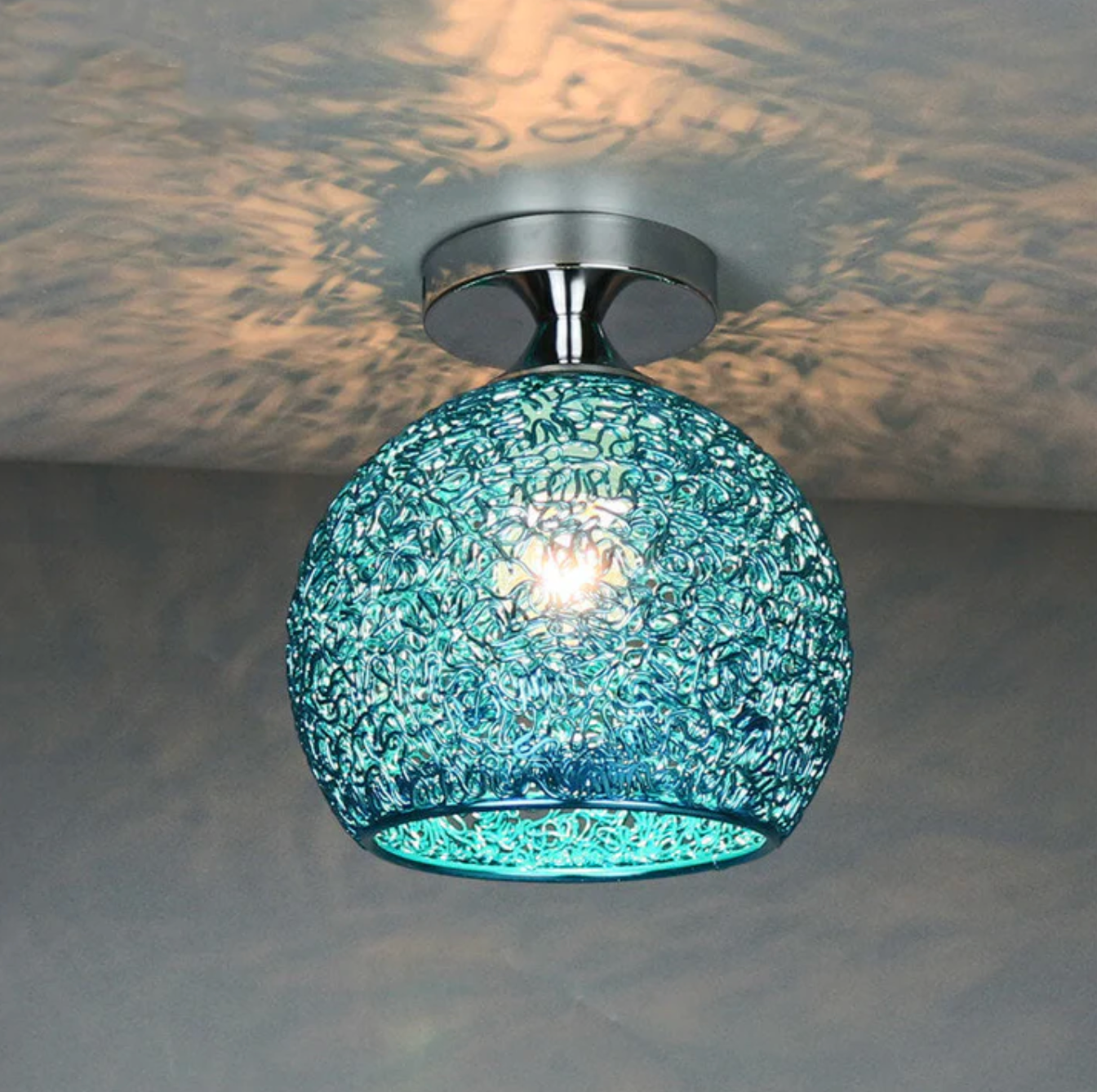 Stylish Ceiling Light Fixture with Open Sphere Design