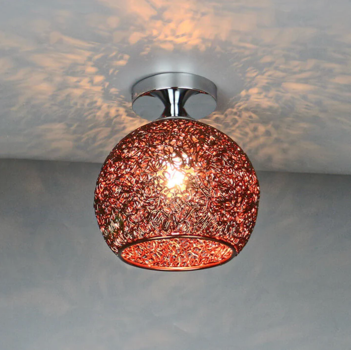 Stylish Ceiling Light Fixture with Open Sphere Design