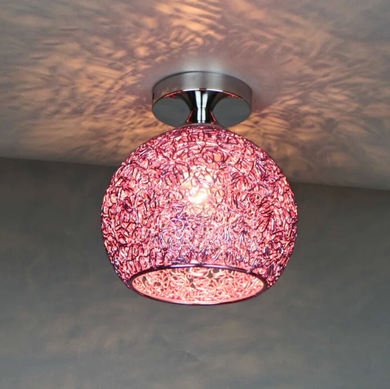 Stylish Ceiling Light Fixture with Open Sphere Design