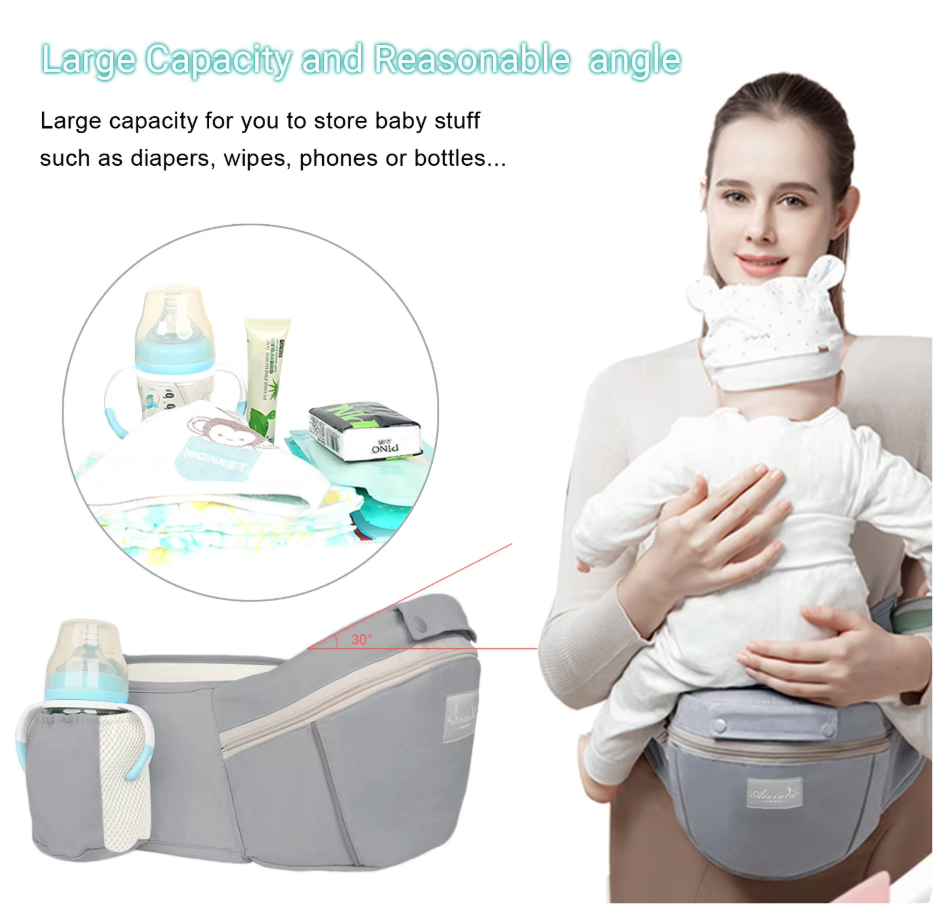 Hip Seat Baby Carrier with Cradle Support