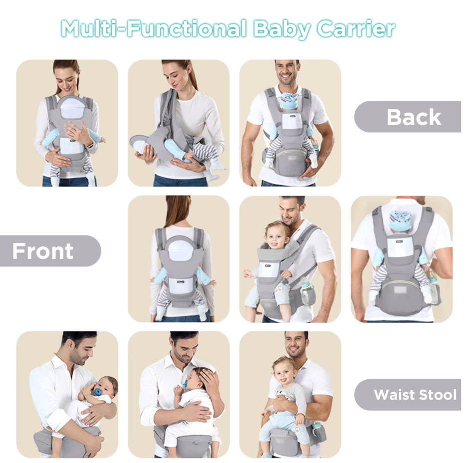 Hip Seat Baby Carrier with Cradle Support