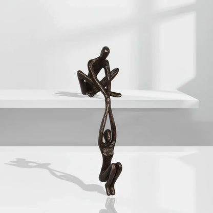 Elegant Resin Art Piece of Loving Couple for Wall Display