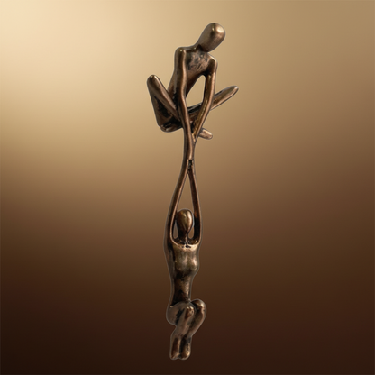 Elegant Resin Art Piece of Loving Couple for Wall Display