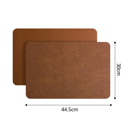 Stylish & Practical Reversible Faux Leather Placemats