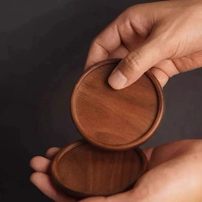 Solid Wood Round Drink Coaster