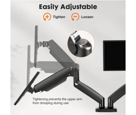 Dual Monitor Stand with Gas Spring Adjustment