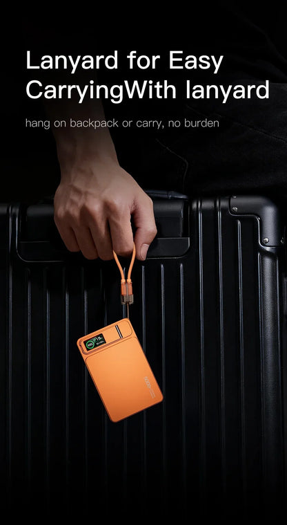 Portable Slim Power Bank with Magnetic Charging Feature