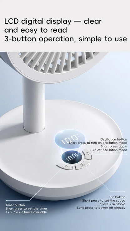 Smart Oscillating Desk Fan for Improved Airflow
