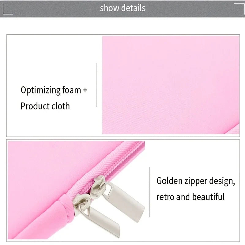 Padded Laptop Case with Zipper Closure
