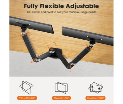Dual Monitor Stand with Gas Spring Adjustment