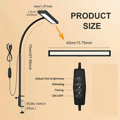 Sturdy Desk Lamp with 88 LEDs and Clamp Attachment