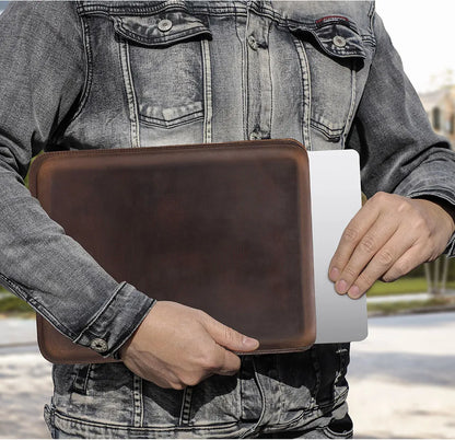 Genuine Leather Laptop Case with Modern Design
