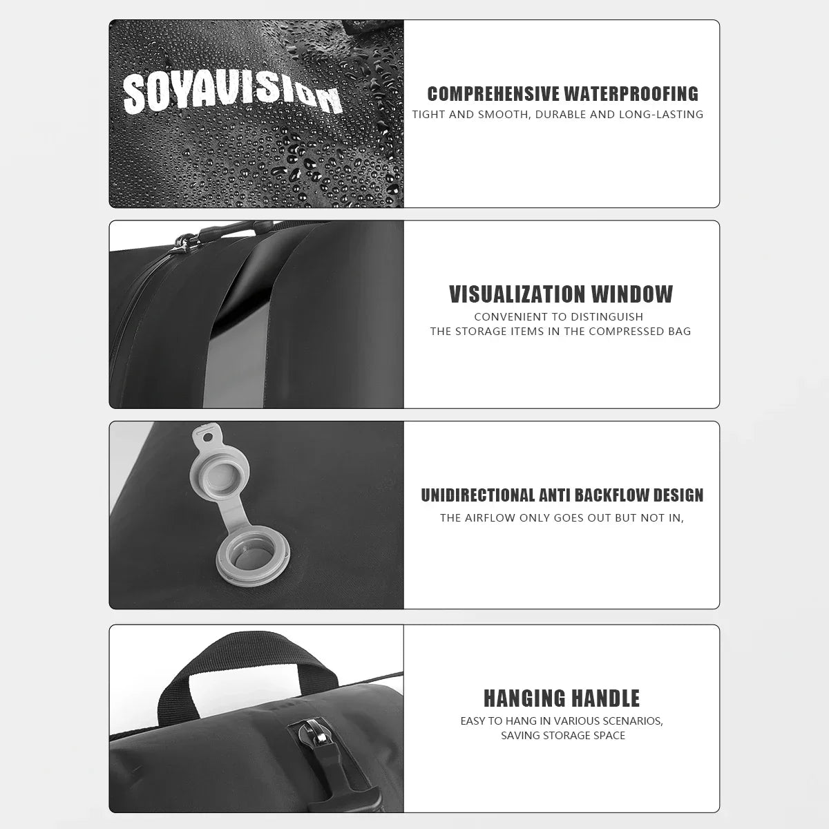 Travel Compression Storage Bags for Vacuum Sealing