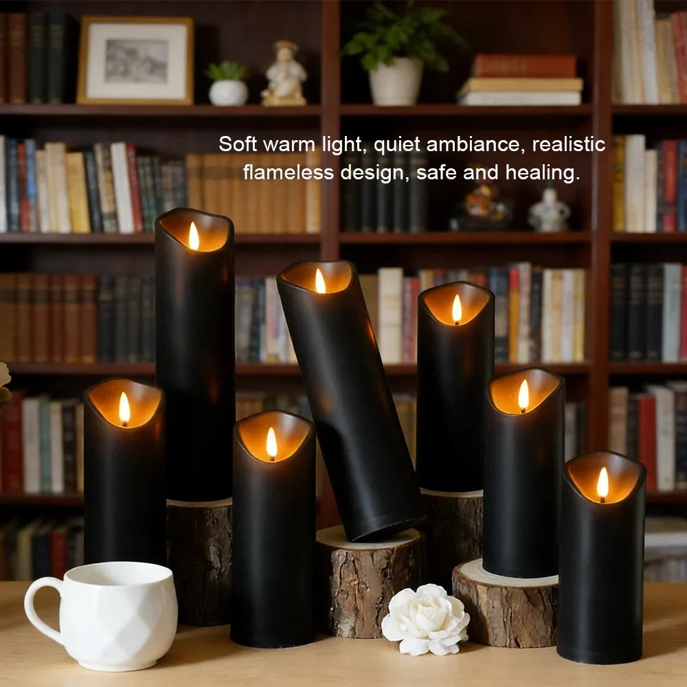 Set of 5 LED Candles Without Flame – Wobbling Design