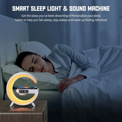 Wireless Charging Stand with RGB Alarm Clock Feature