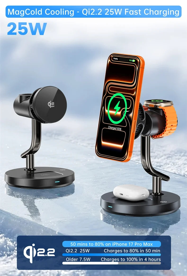 Wireless Charging Stand with Magnetic Fast Charge Feature