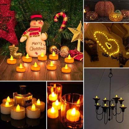 Unscented LED Tea Light Candles Without Flame