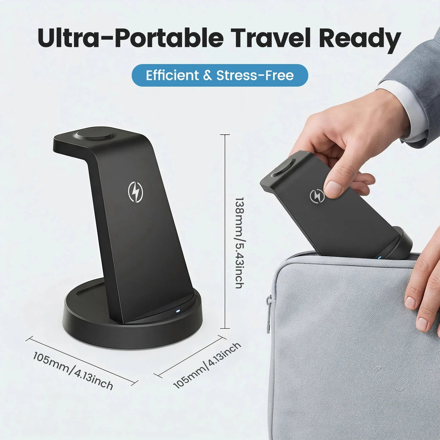 3-in-1 Wireless Charging Station with Magnetic FlexCharge Design