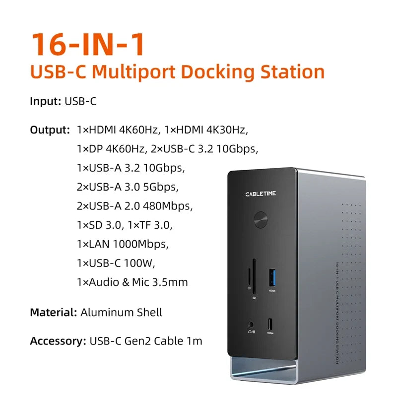 16-in-1 Multiport Docking Station