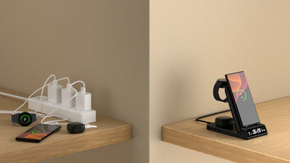 3-in-1 Wireless Charging Dock – Foldable Design for Devices