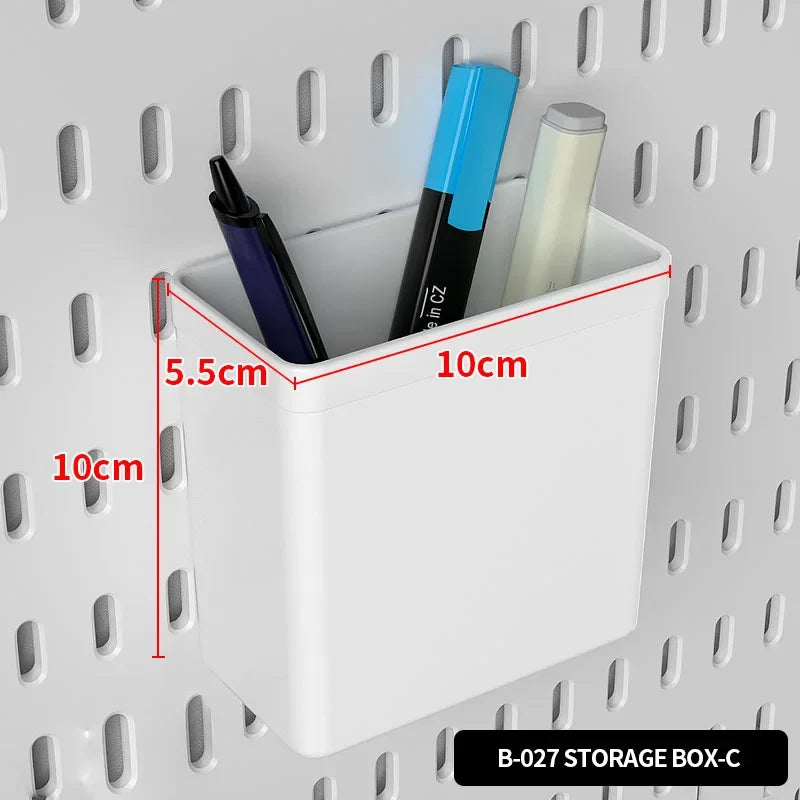 Desktop Organizer with Pegboard Design - Simple Setup, No Drilling Required