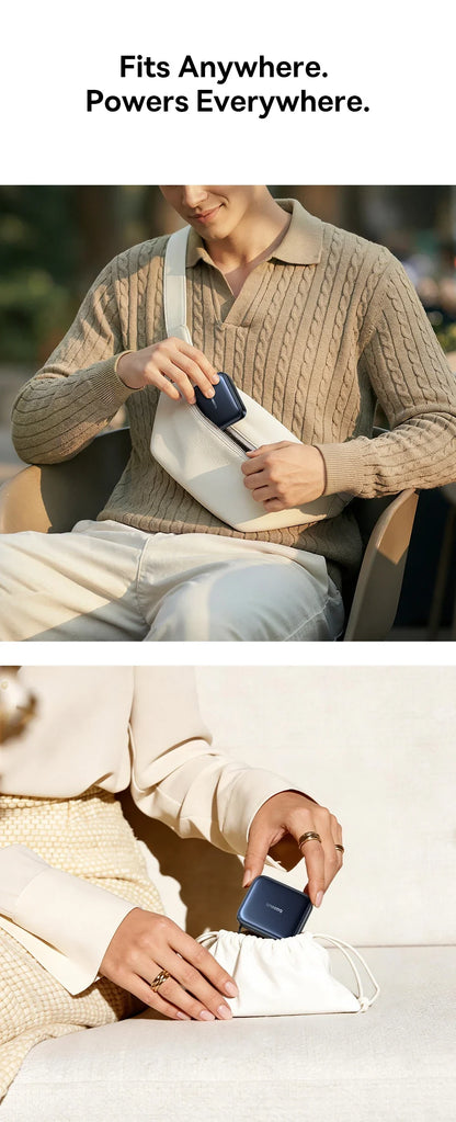 Compact Portable Charger with Integrated Cable