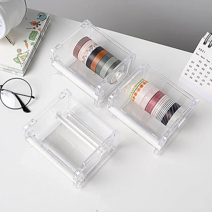 Washi Tape Storage Organizer with Cutting Tool Compartment