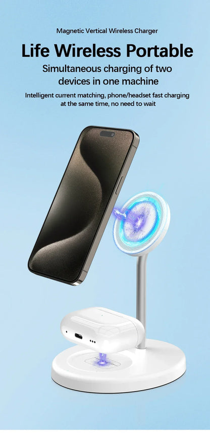 Dual Magnetic Wireless Charger Station
