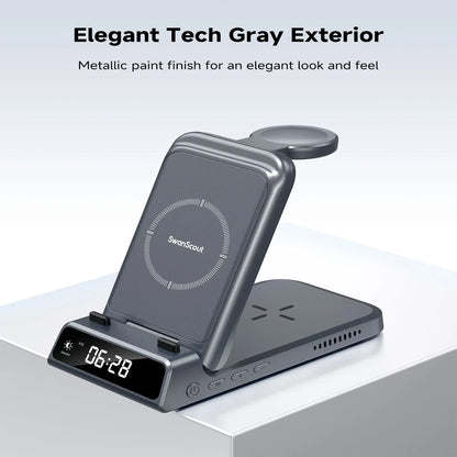 3-in-1 Wireless Charging Dock – Foldable Design for Devices