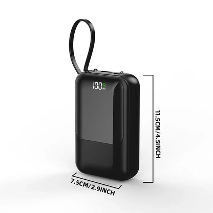 Power Bank with Integrated Cable – High Capacity Portable Charger