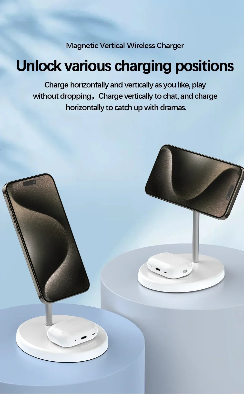 Dual Magnetic Wireless Charger Station