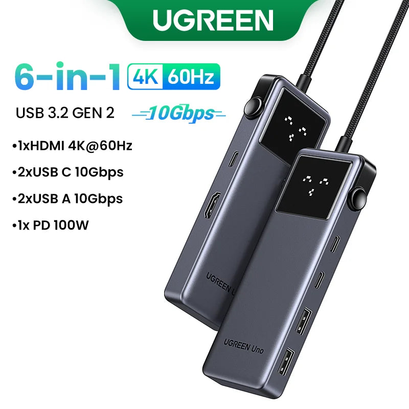 6-Port Docking Station with Multiple Connectivity Options