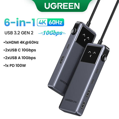 6-Port Docking Station with Multiple Connectivity Options