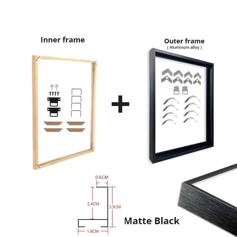 Canvas Frame Kit with Metal and Wooden Elements