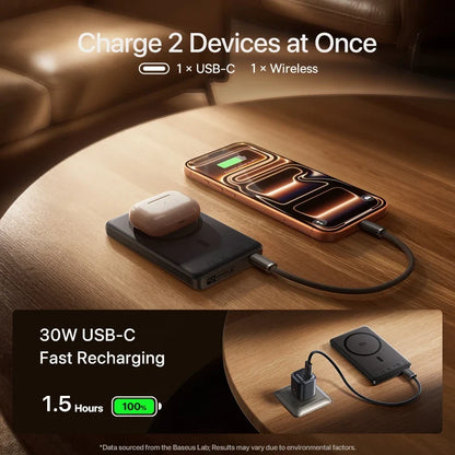Wireless Power Bank with Magnetic Attachment