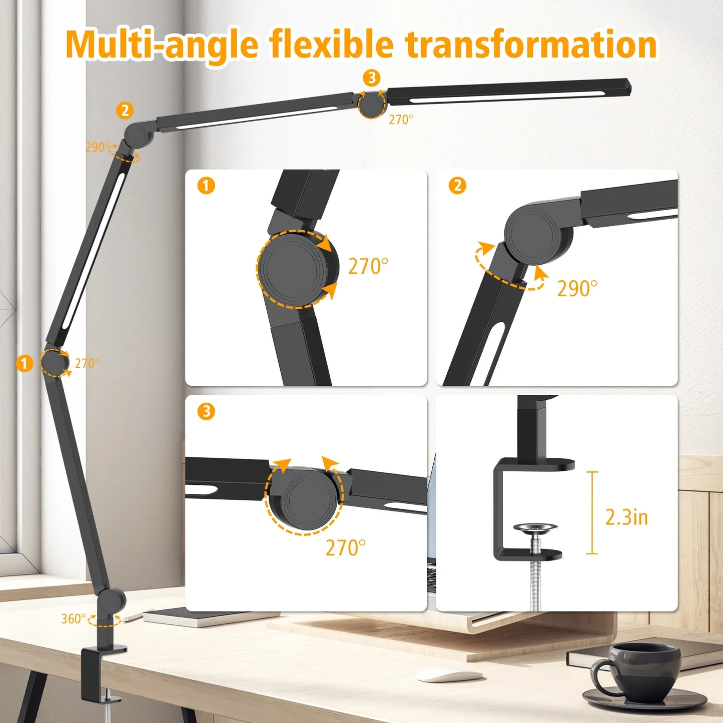 Swing-Arm Desk Light for Architects