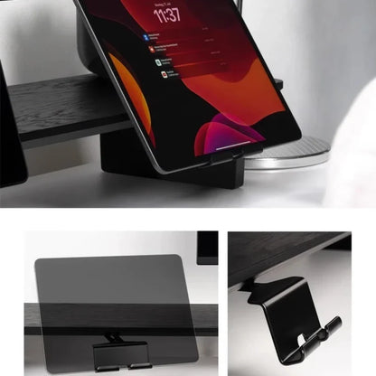 Desk Riser with Integrated Cable Organization System