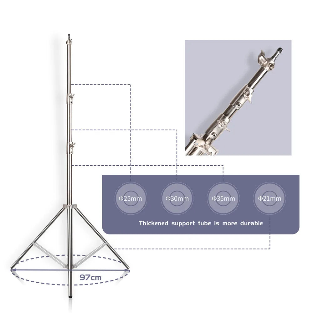 Tripod for Studio Lighting - 2.9M Height Adjustable Stand